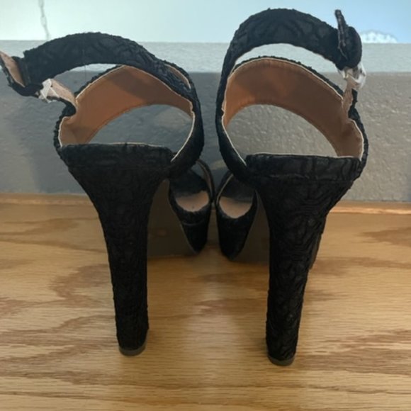 Quipid Black Lace Stilettos - Picture 3 of 5